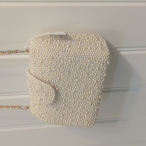 Vintage INGE Christopher Pearl Beaded Embellished Crossbody Evening Bag - Picture 2 of 13